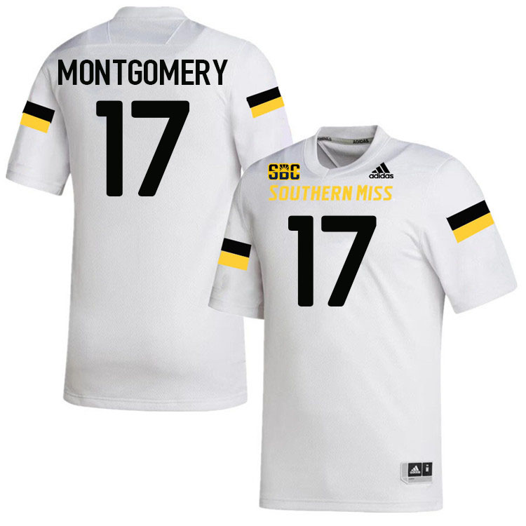 Southern Miss Golden Eagles #17 Michael Montgomery Football Jersey Stitched-White